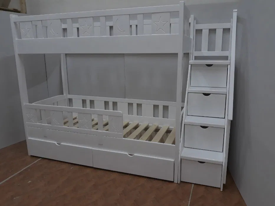 Pat etajat copii lemn masiv 2601